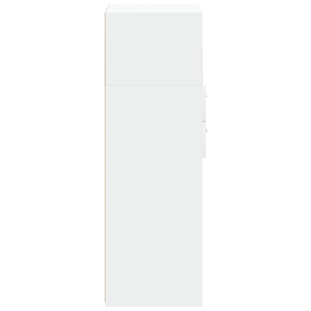 Bokhylle Hvit 45x42,5x124 cm