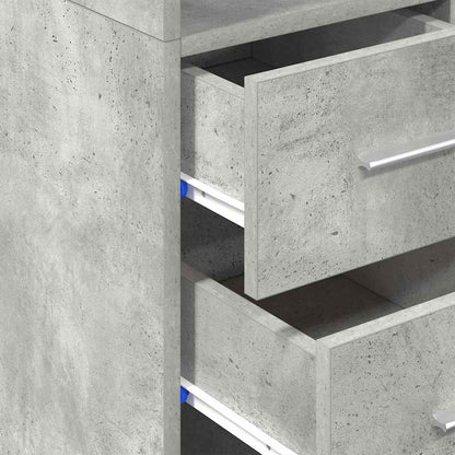 Skap Betonggrå 30x42,5x225 cm