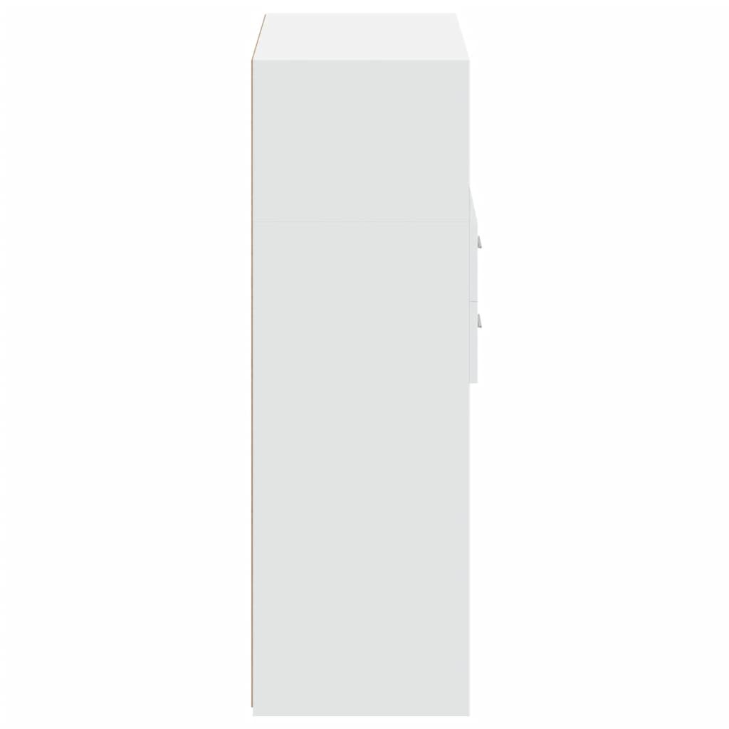 Bokhylle Hvit 80x42,5x124 cm