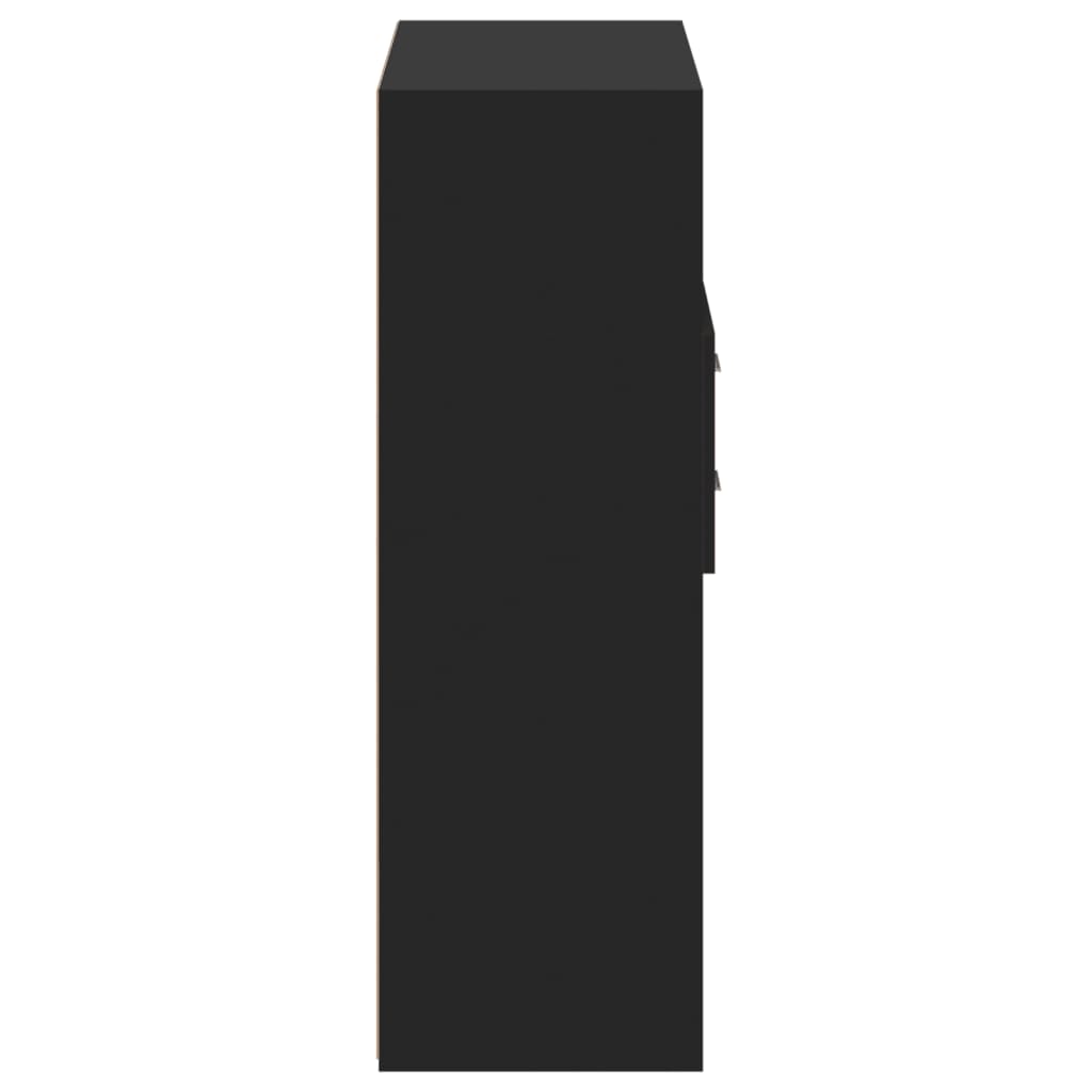 Bokhylle Svart 80x42,5x124 cm