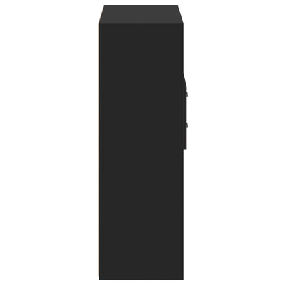 Bokhylle Svart 80x42,5x124 cm