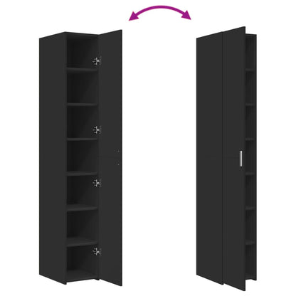 Bokhylle Svart 30x42,5x185 cm