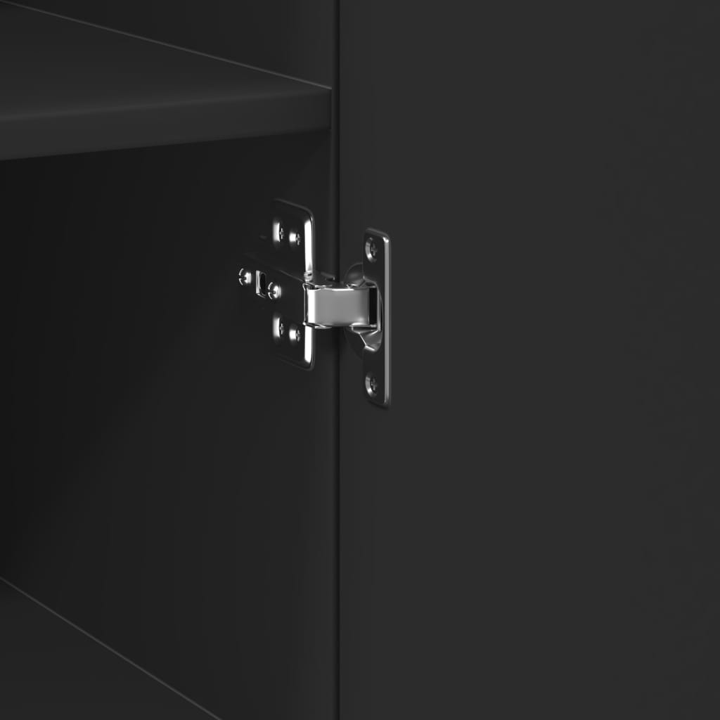 Bokhylle Svart 30x42,5x185 cm