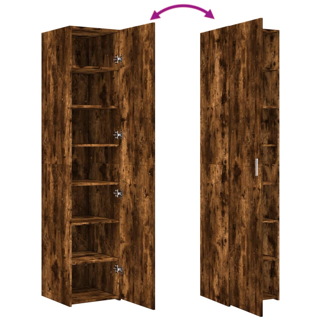 Bokhylle Røkt Eik 40x42,5x185 cm