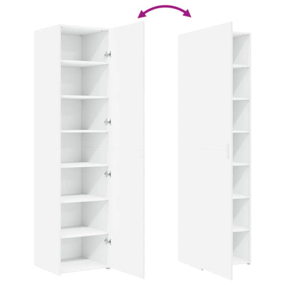 Bokhylle Hvit 45x42,5x185 cm