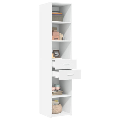 Bokhylle Hvit 40x42,5x185 cm
