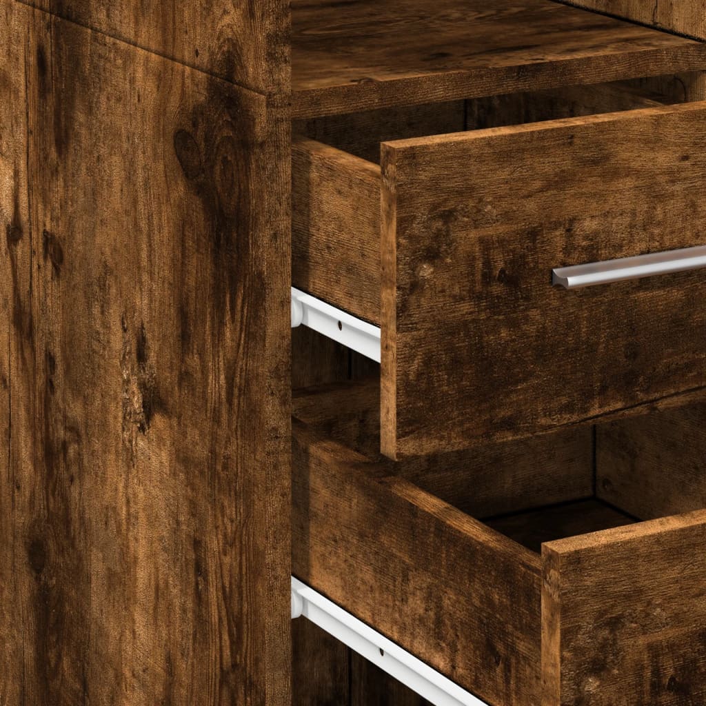 Bokhylle Røkt Eik 50x42,5x185 cm