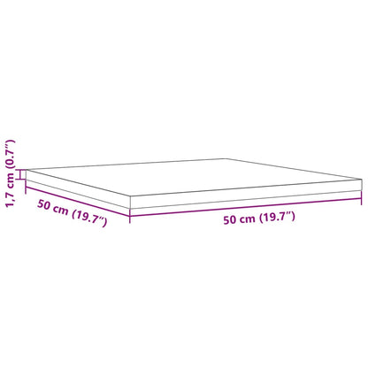 Bordplate 50x50x1,7 cm firkantet heltre furu