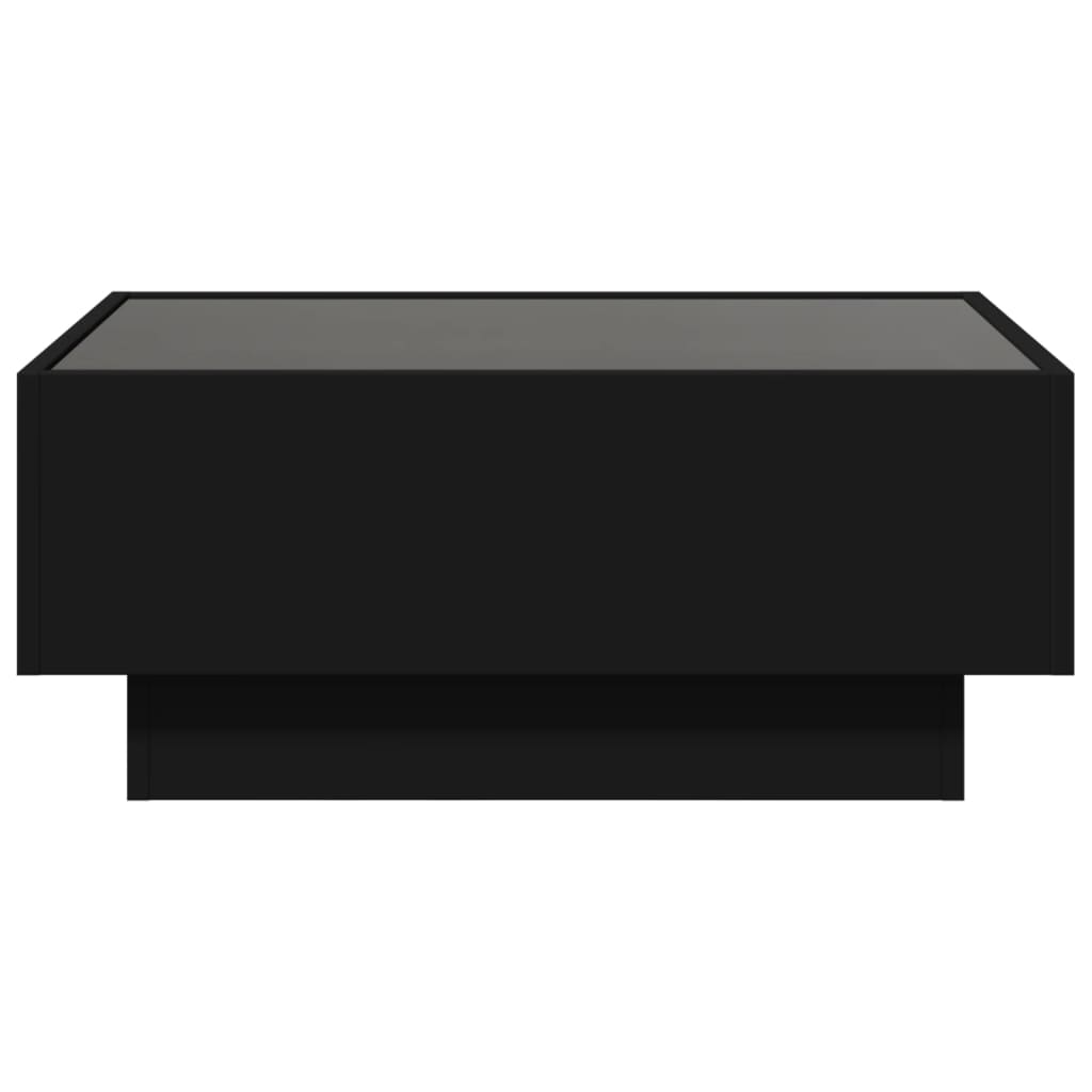 Salongbord Sofabord Svart med LED 70x50x30 cm