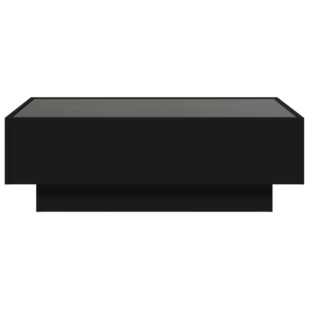 Salongbord Sofabord Svart med LED 90x50x30 cm