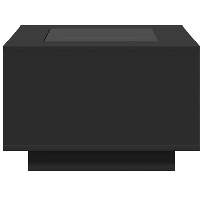 Salongbord Sofabord Svart med LED 60x60x40 cm
