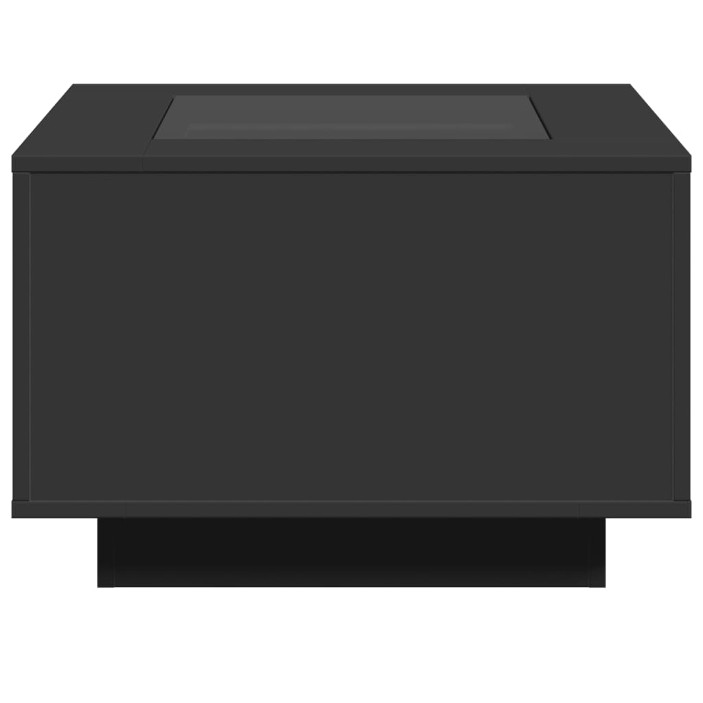 Salongbord Sofabord Svart med LED 60x60x40 cm