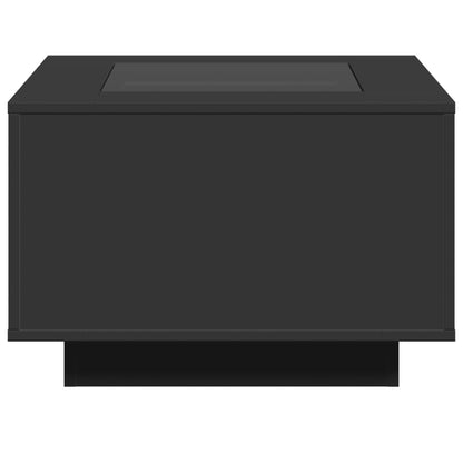 Salongbord Sofabord Svart med LED 60x60x40 cm