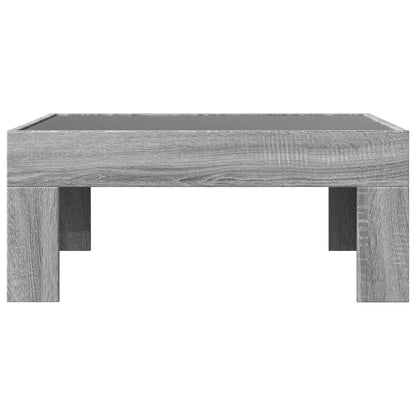 Salongbord Sofabord Sonoma Grå med Infinity LED 70x50x30 cm