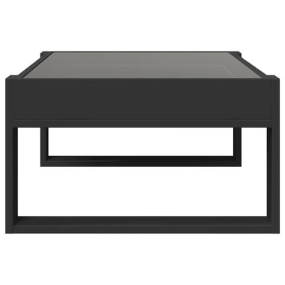 Salongbord Sofabord Svart med Infinity LED 90x53x30 cm