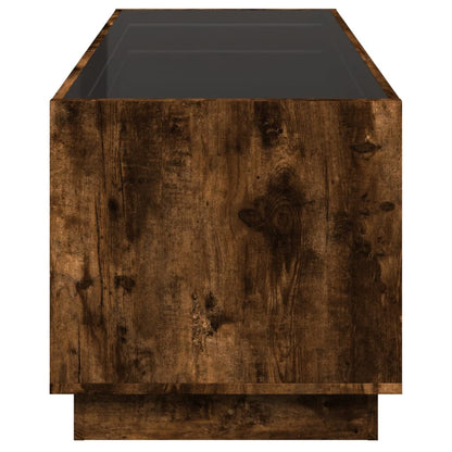 Salongbord Sofabord Røkt Eik med Infinity LED 90x50x50 cm