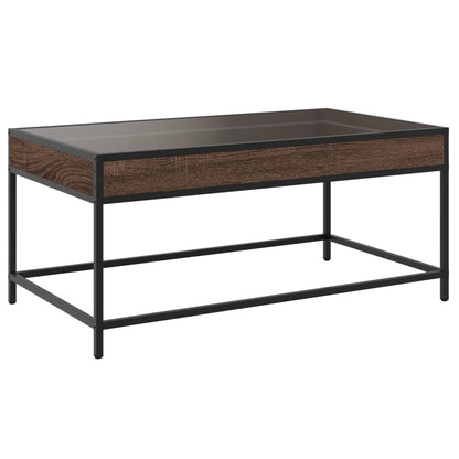 Salongbord Sofabord Brun Eik med Infinity LED 90x50x41 cm