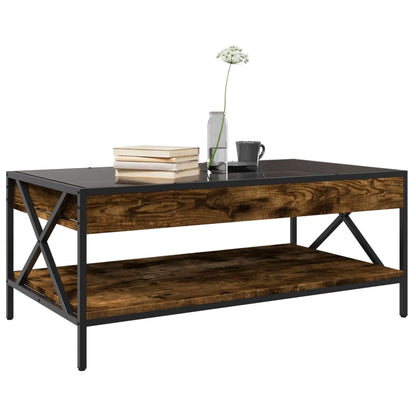 Salongbord Sofabord Røkt Eik med Infinity LED 90x50x38 cm