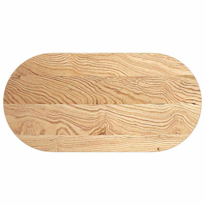 Bordplate 100x50x2 cm oval heltre eik