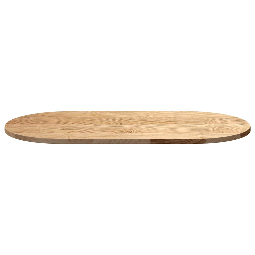 Bordplate 100x50x2 cm oval heltre eik