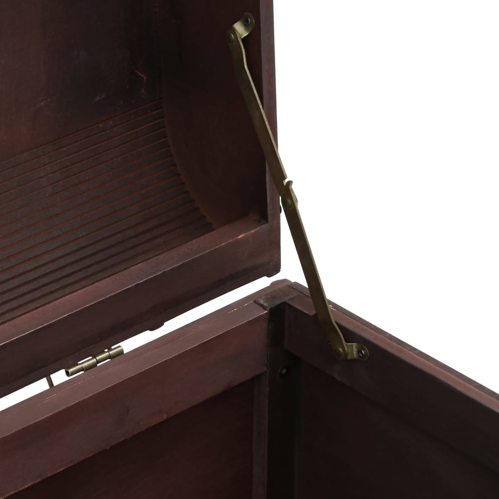 Oppbevaringskiste med låser mørkebrun 90x50x39,5 cm kryssfiner