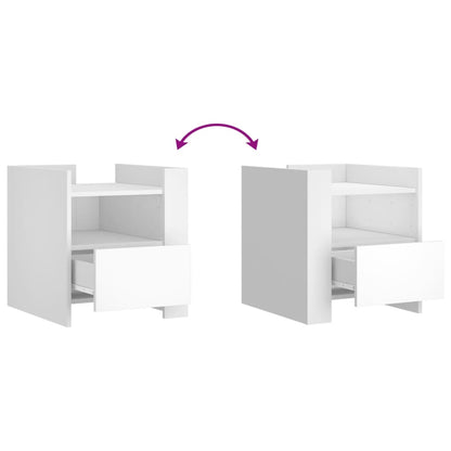 Nattbord Sengbord Hvit 45x50x50 cm