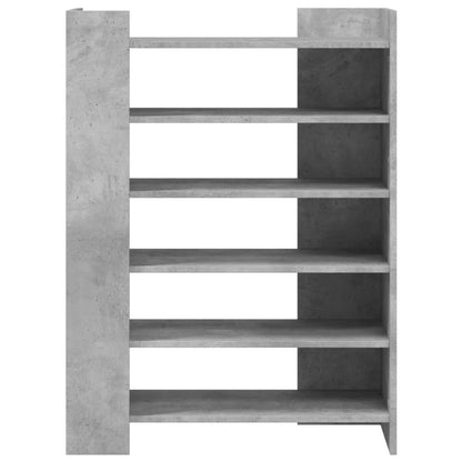 Skoskap Skohylle Skobenk Betonggrå 74,5x37,5x100 cm