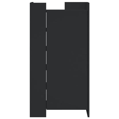 Skoskap Skohylle Skobenk Svart 52x37,5x100 cm