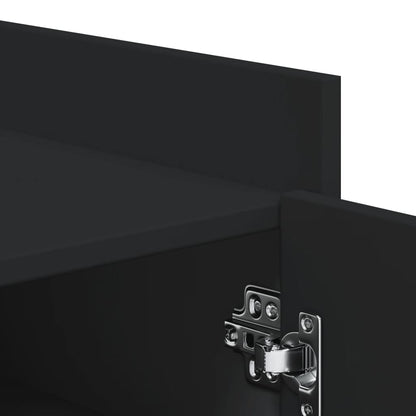 Skoskap Skohylle Skobenk Svart 52x37,5x100 cm