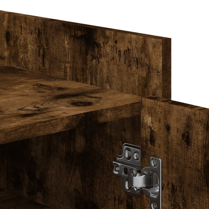 Skoskap Skohylle Skobenk Røkt Eik 52x37,5x100 cm