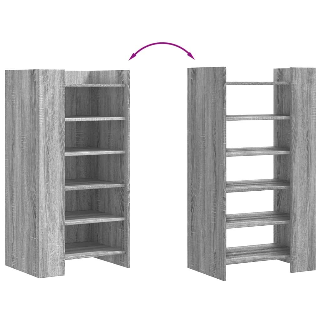 Skoskap Skohylle Skobenk Sonoma Grå 52x37,5x100 cm