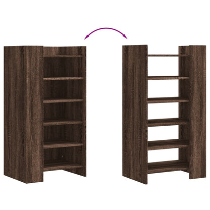 Skoskap Skohylle Skobenk Brun Eik 52x37,5x100 cm