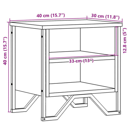 Nattbord Sengbord svart 40x30x40 cm sponplate