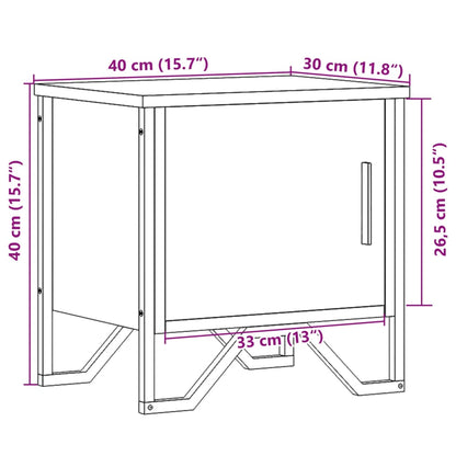 Nattbord Sengbord sonoma eik 40x30x40 cm sponplate