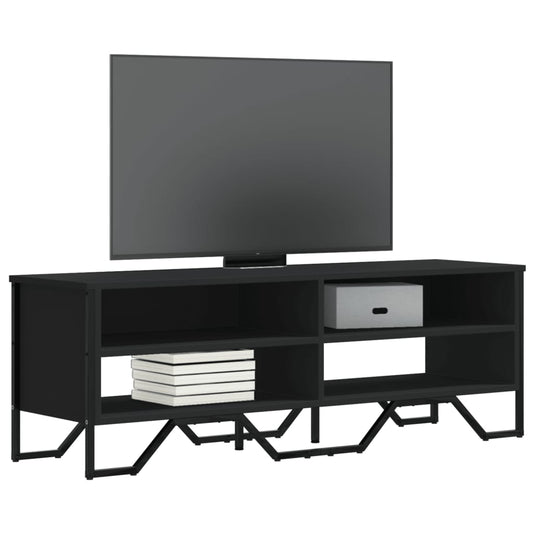 TV-benk svart 122x34x41 cm konstruert tre