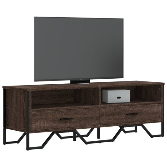 TV-benk brun eik 122x34x41 cm konstruert tre