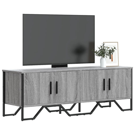 TV-benk grå sonoma 122x34x41 cm konstruert tre