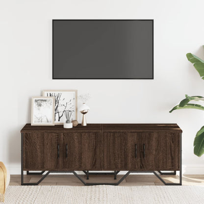 TV-benk brun eik 122x34x41 cm konstruert tre