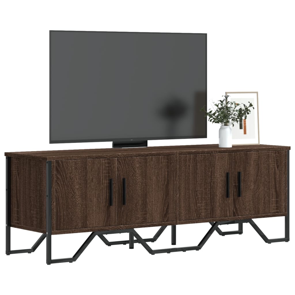 TV-benk brun eik 122x34x41 cm konstruert tre