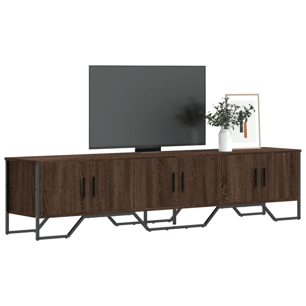 TV-benk brun eik 180x34x41 cm konstruert tre