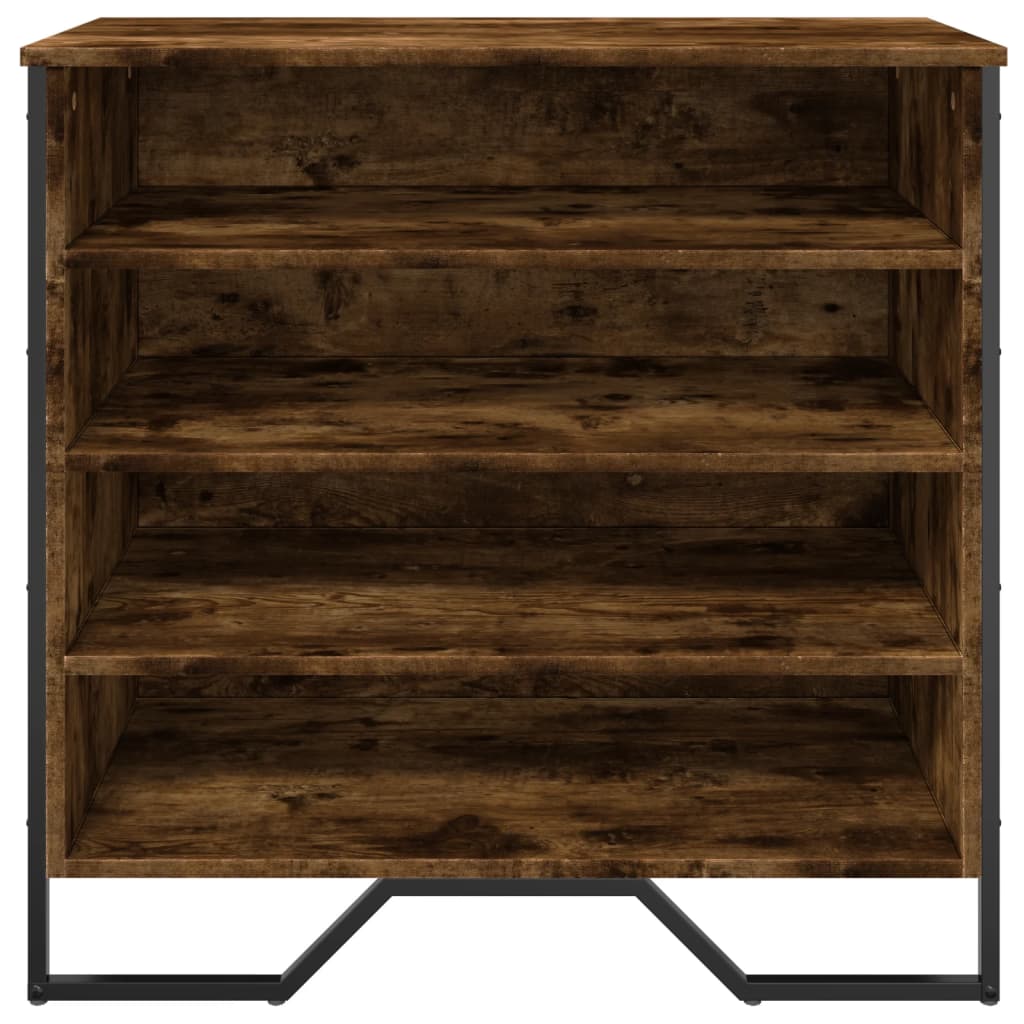 Skoskap Skohylle Skobenk Røkt Eik 80x38x78 cm