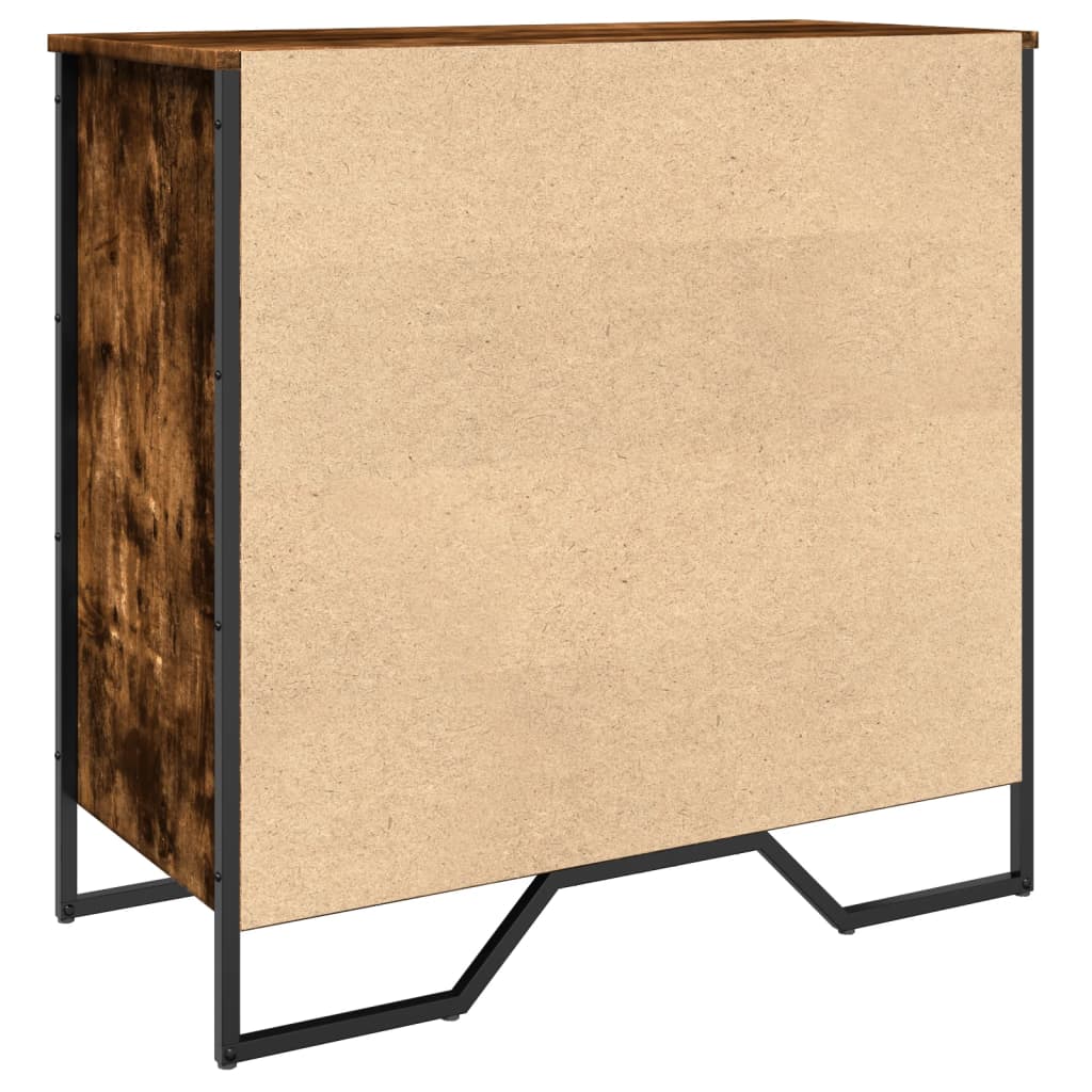 Skoskap Skohylle Skobenk Røkt Eik 80x38x78 cm