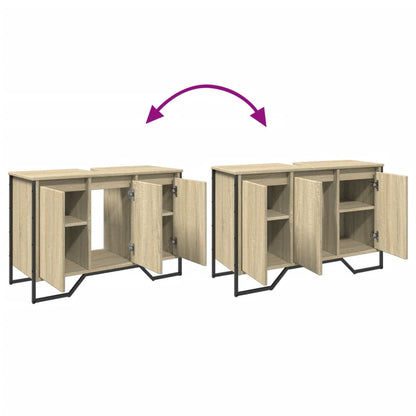 Baderomsservantskap sonoma eik 91x35x60 cm konstruert tre