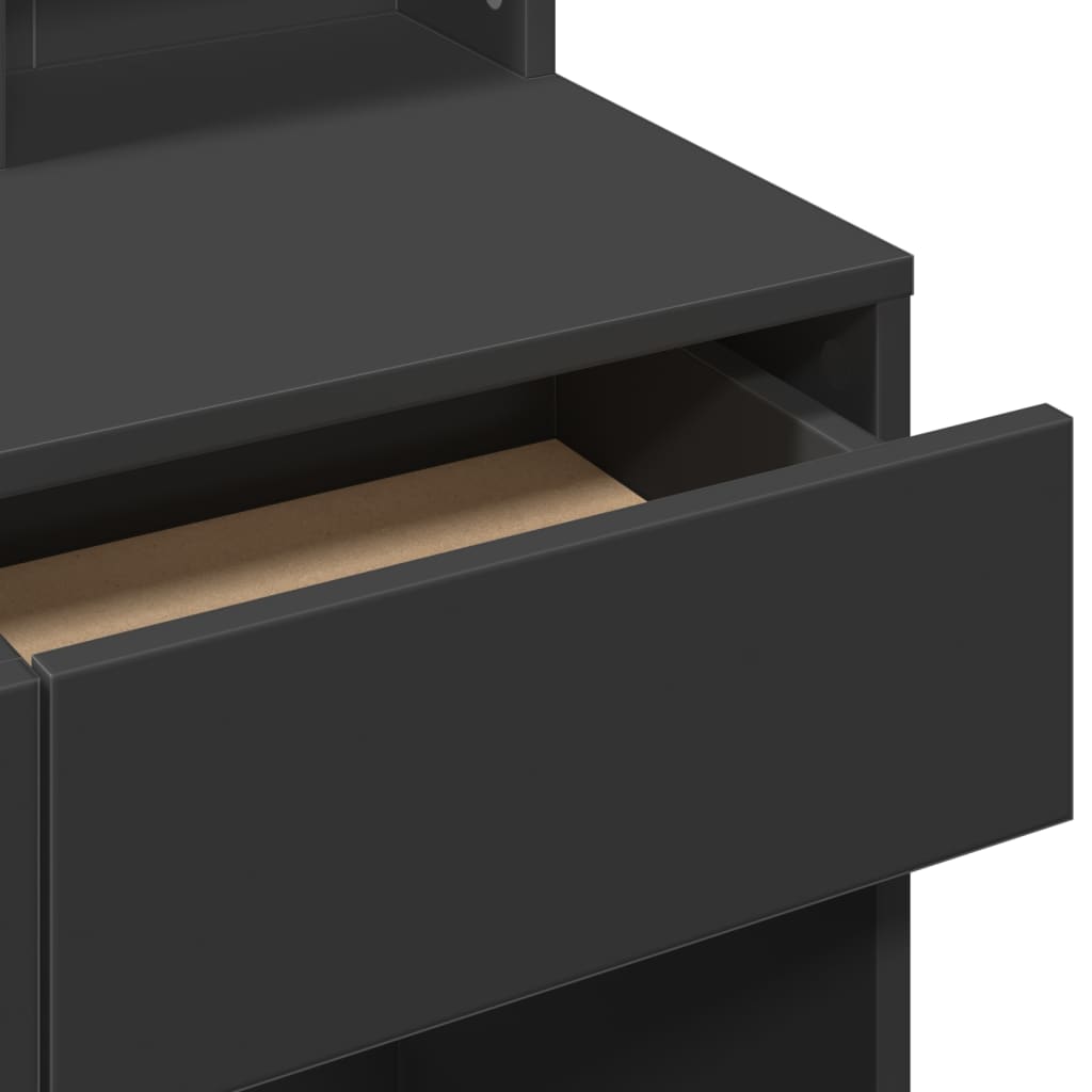 Sminkebord Svart speil 80x41x144,5 cm