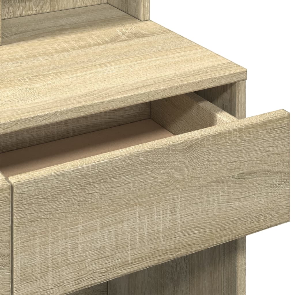 Sminkebord Sonoma Eik speil 80x41x144,5 cm