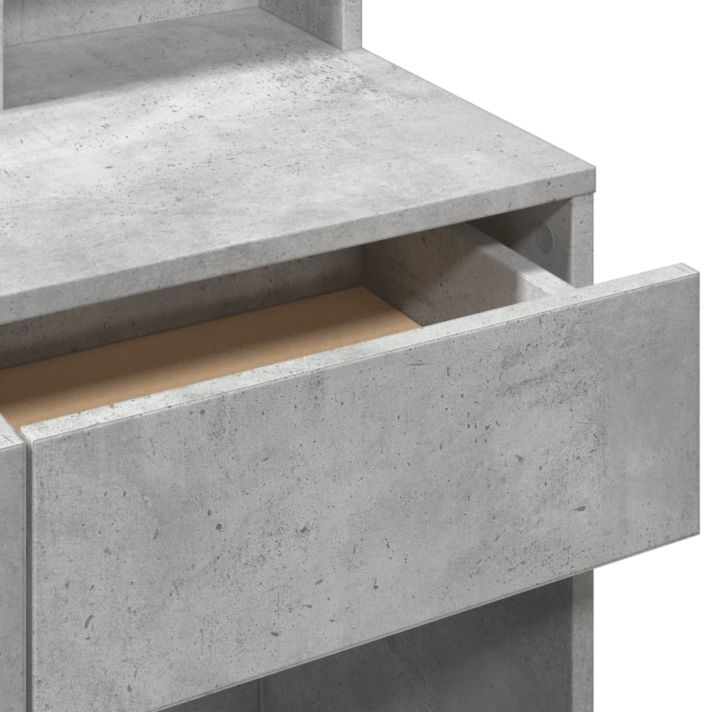 Sminkebord Betonggrå speil 80x41x144,5 cm