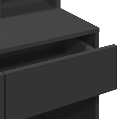 Sminkebord Svart LED 80x41x144,5 cm