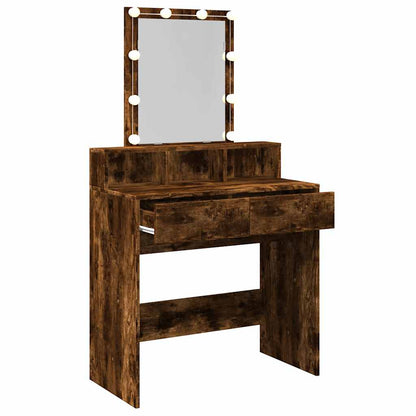 Sminkebord Røkt Eik LED 80x41x144,5 cm