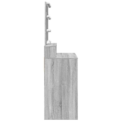 Sminkebord Sonoma Grå LED 80x41x144,5 cm