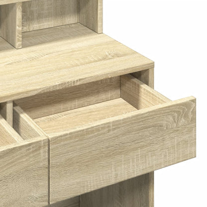 Sminkebord Sonoma Eik LED 80x41x134,5 cm